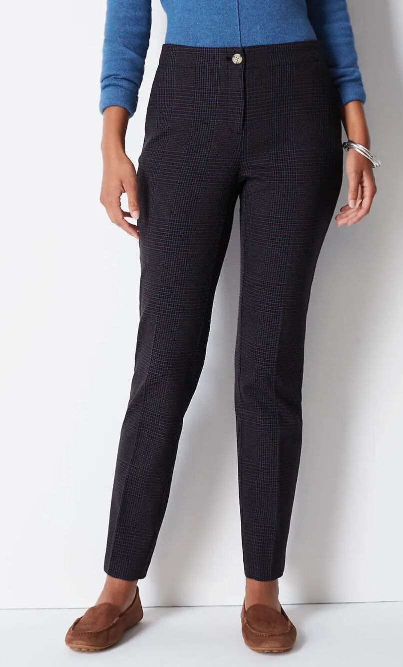 J Jill Brushed Bi-Stretch Twill Pants Womens Plus Size 26 New Black Multi